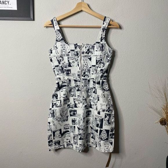 NEW Reformation Davies Comic Book Bustier Mini Dress Size 2 - Picture 3 of 5